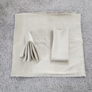 Set Of 6 Fabric Dinner Napkins Silk-like